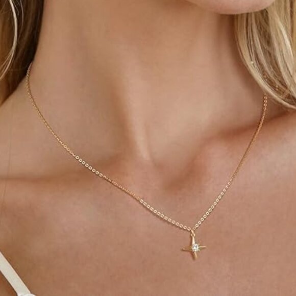 Neiman Marcus 14K Gold Plated Star Necklace - Picture 1 of 4